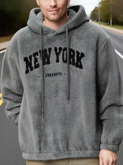 Kapuzenpullover Herren Fleece Kuschelig Sportlich