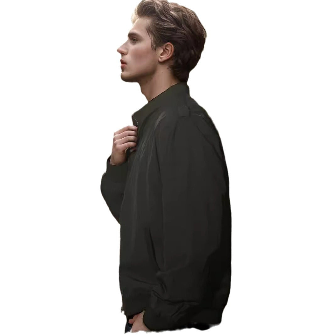 Herren Übergangsjacke Leicht Mit Kragen und Taschen
