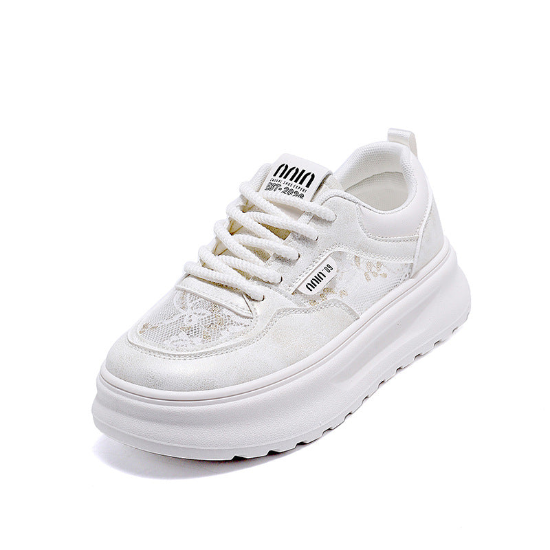Damen Sneaker Blumen Muster Weich Laufsohle Modisch