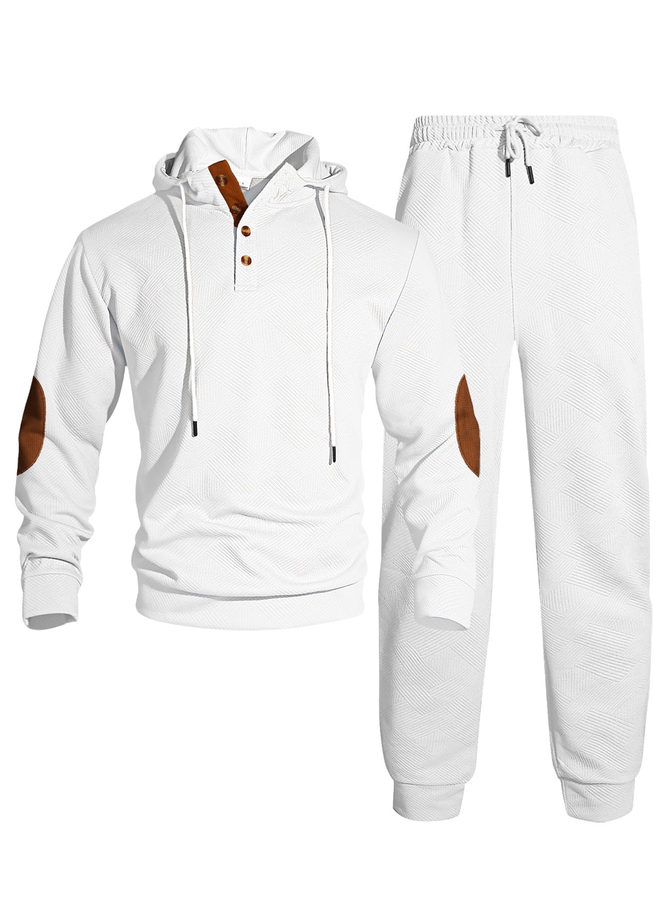 Herren Jogginganzug Set Modern mit Knopfverschluss Größe XL