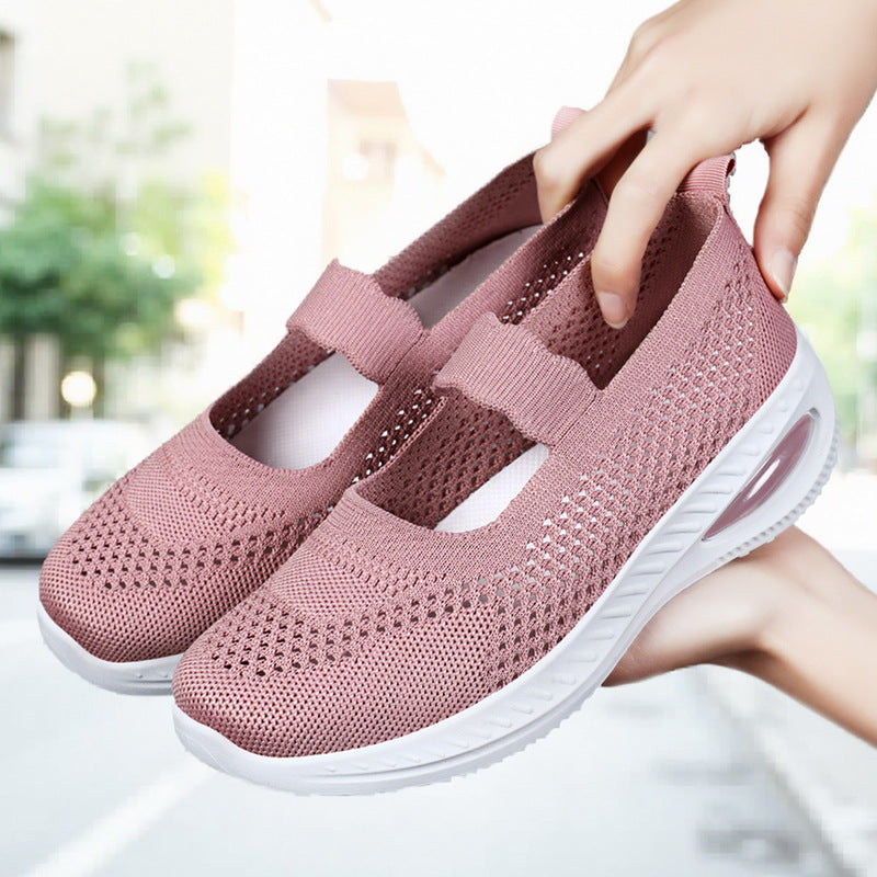 Damen Sneaker Slip-On Sport Schuhe atmungsaktiv Elastisch - BerlinGlamour