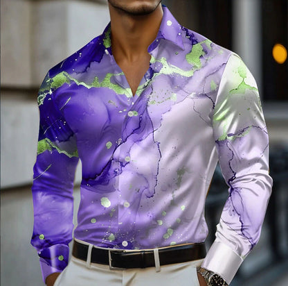 Herren Hemd Aquarell Design Modern Berlin Style