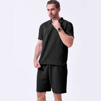 Herren Sommer Outfit Kurzarm Shirt Modern