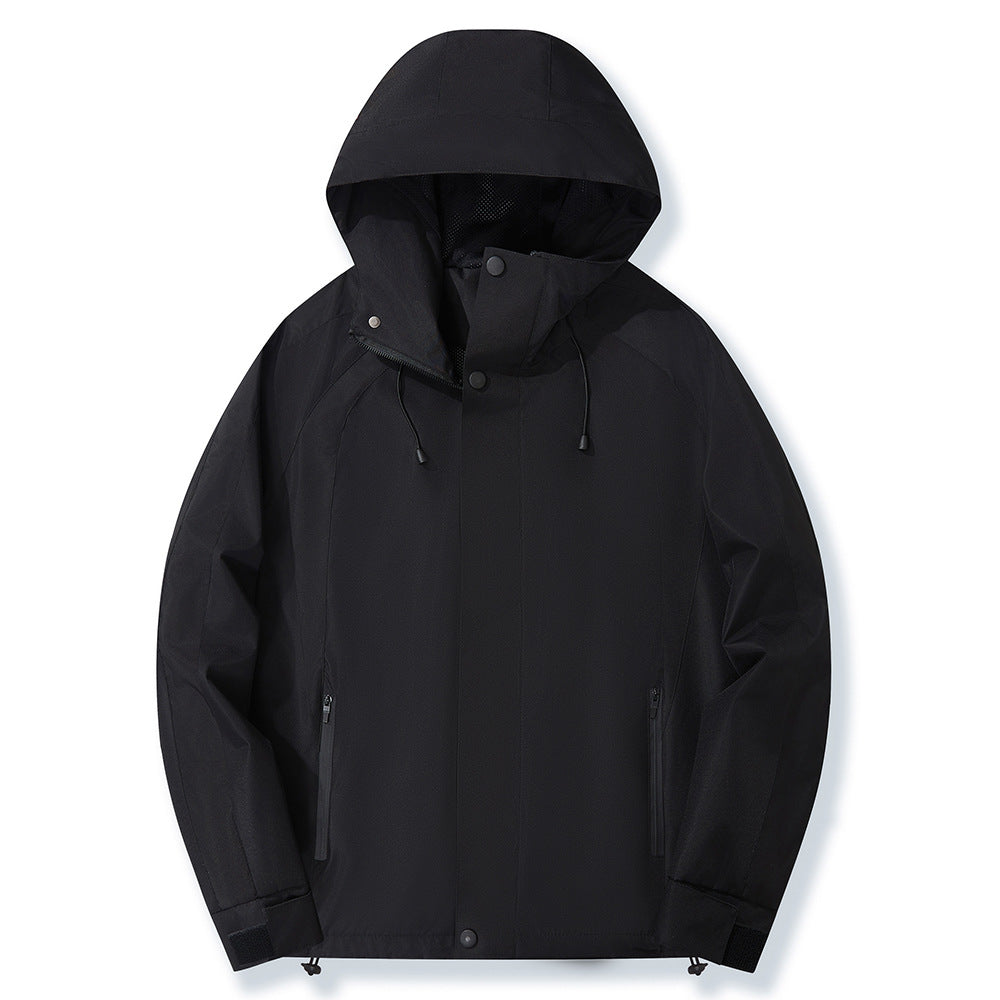 Herren Funktionsjacke Wetterfest Atmosphärenaktiv mit verstellbarem Kragen