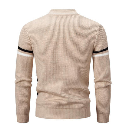 Modischer Rollkragenpullover Herren mit Zopfmuster