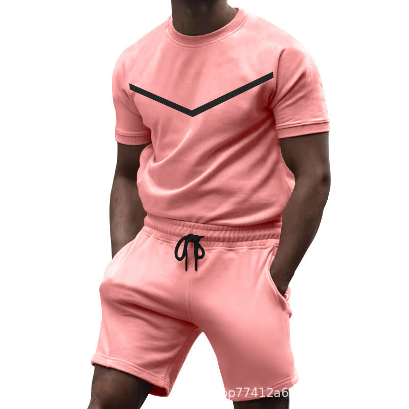 Herren Sportanzug Set Shorts Oberteil Laufbekleidung