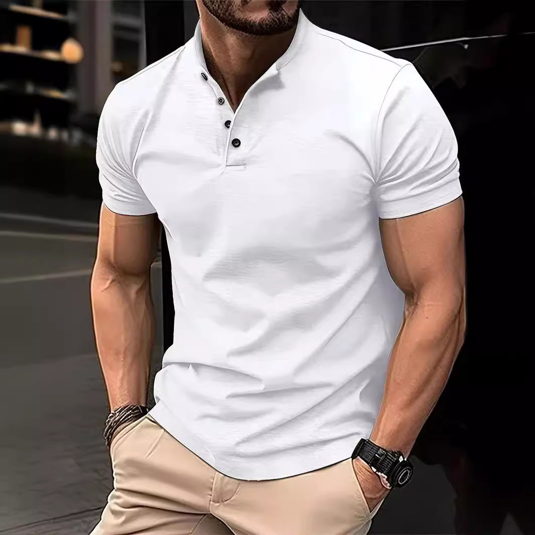 Männer Kurzarm Polo Shirt Freizeit Modern