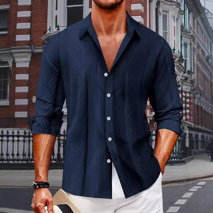 Herren Hemd Slim Fit Leicht Modern