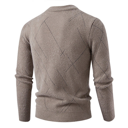Herren Rollkragenpullover Fein Strukturiert Eleganter Look