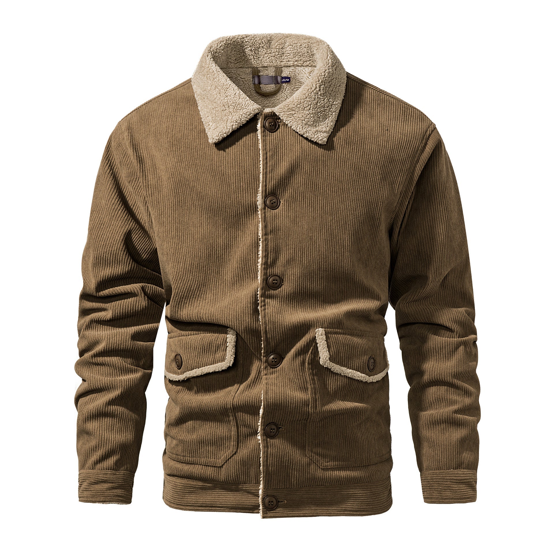 Herren Cordjacke Warm Bequem Teddyfutter - BerlinGlamour