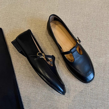 Damen Slingback Ballerinas Elegante Schnalle Schuhe