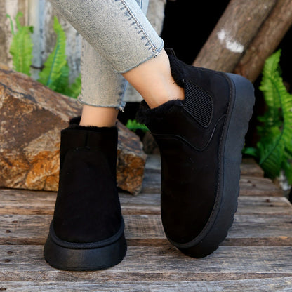 Damen Chelsea-Stiefeletten Warm gefüttert Wintermode