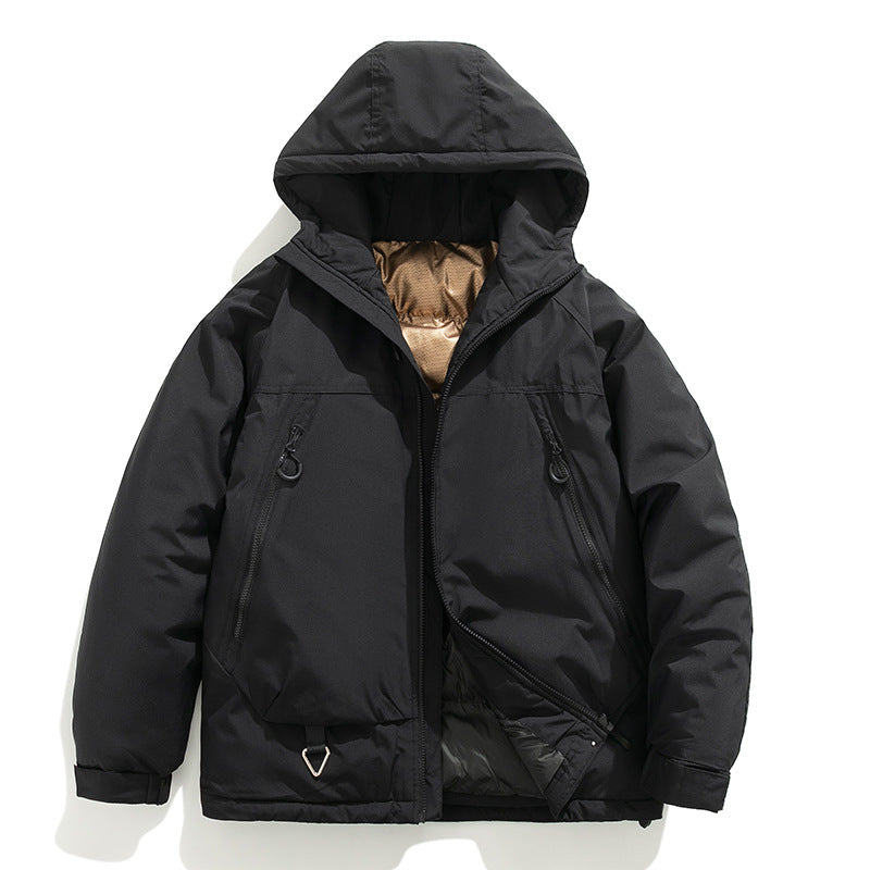 Herren Winterjacke Isoliert Wärme Outdoor Schwarz - BerlinGlamour