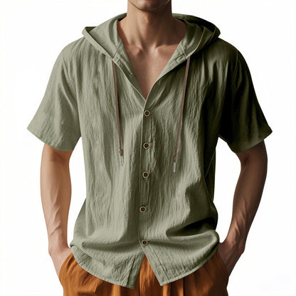 Herren Kapuzenhemd Kurzarm Modern Berlin Style
