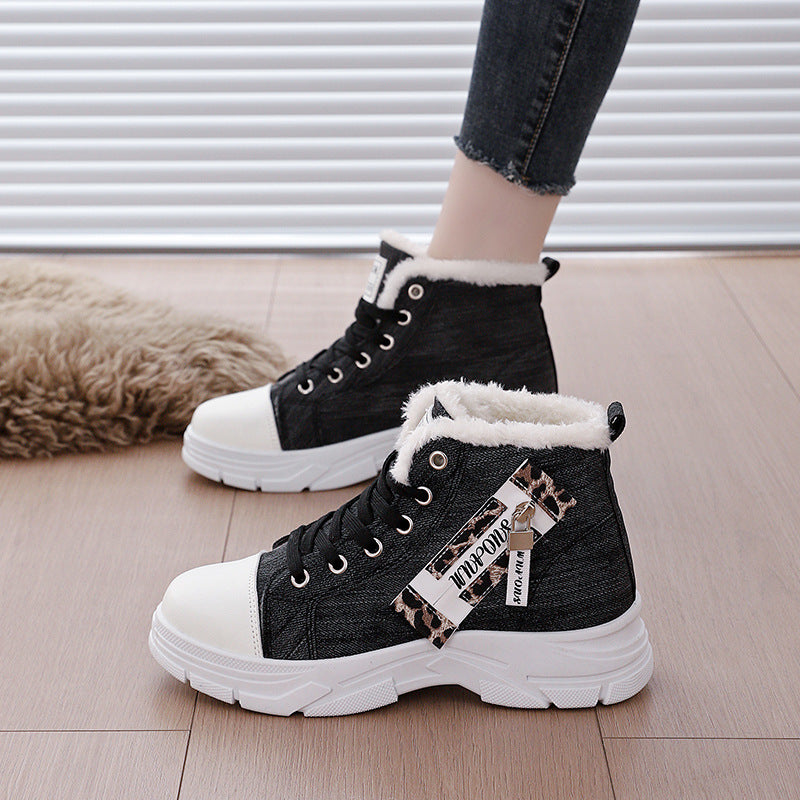 Damen Sneaker Hoch Warm Innenfutter Robust