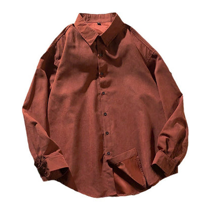 Herren Hemdbluse Atmungsaktiv Baumwolle mit Taschen