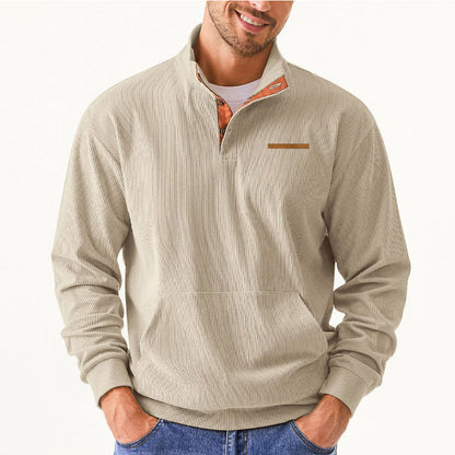 Herren Pullover Halbzipper Bequem Modern