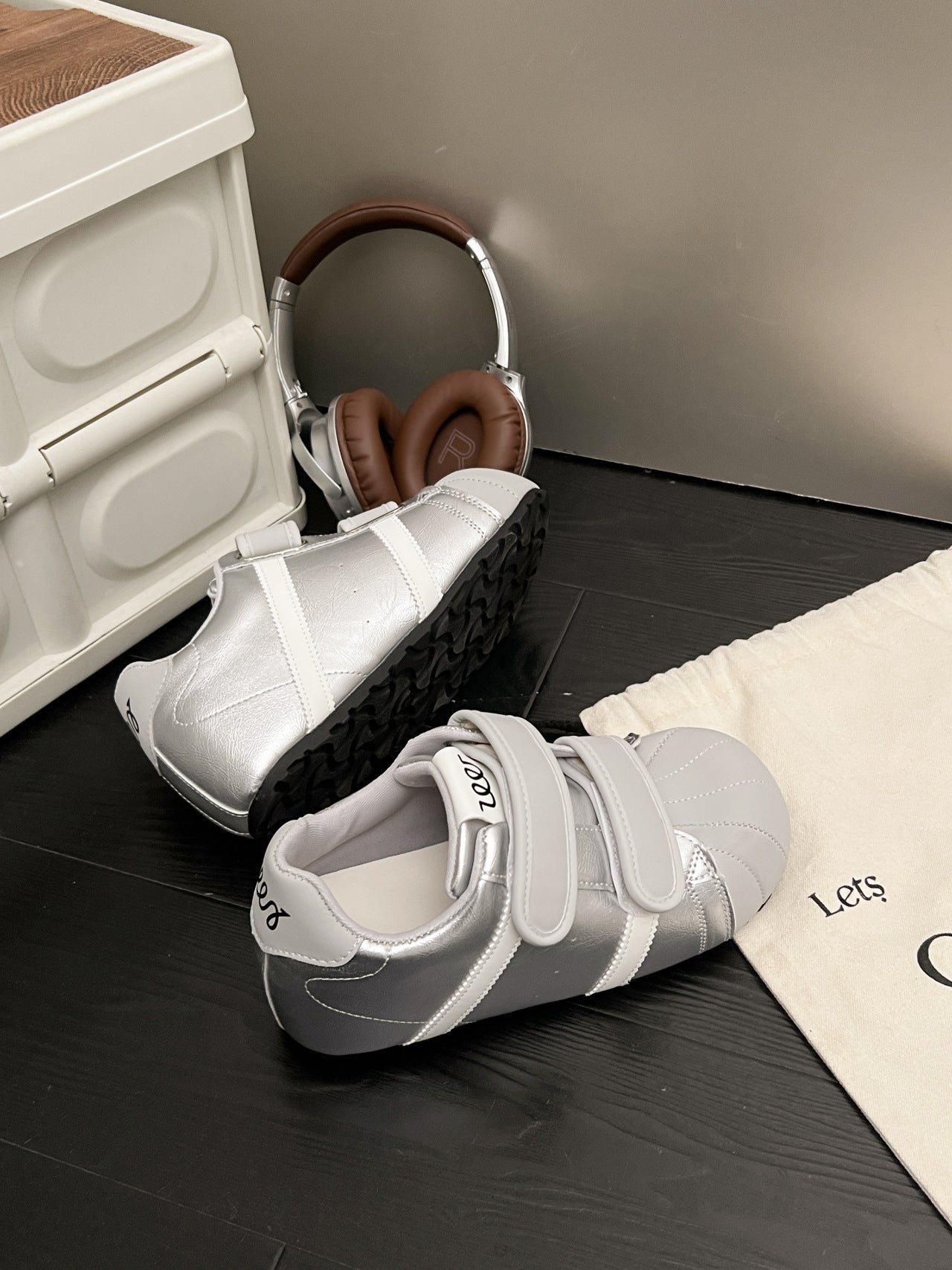 Damen Sneaker Sportlich Rutschfest Mit Klettverschluss