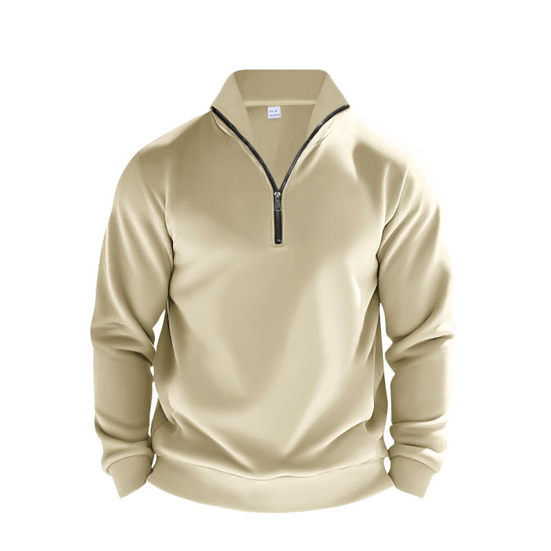 Herren Fleece Pullover Elastisch Halbzipp