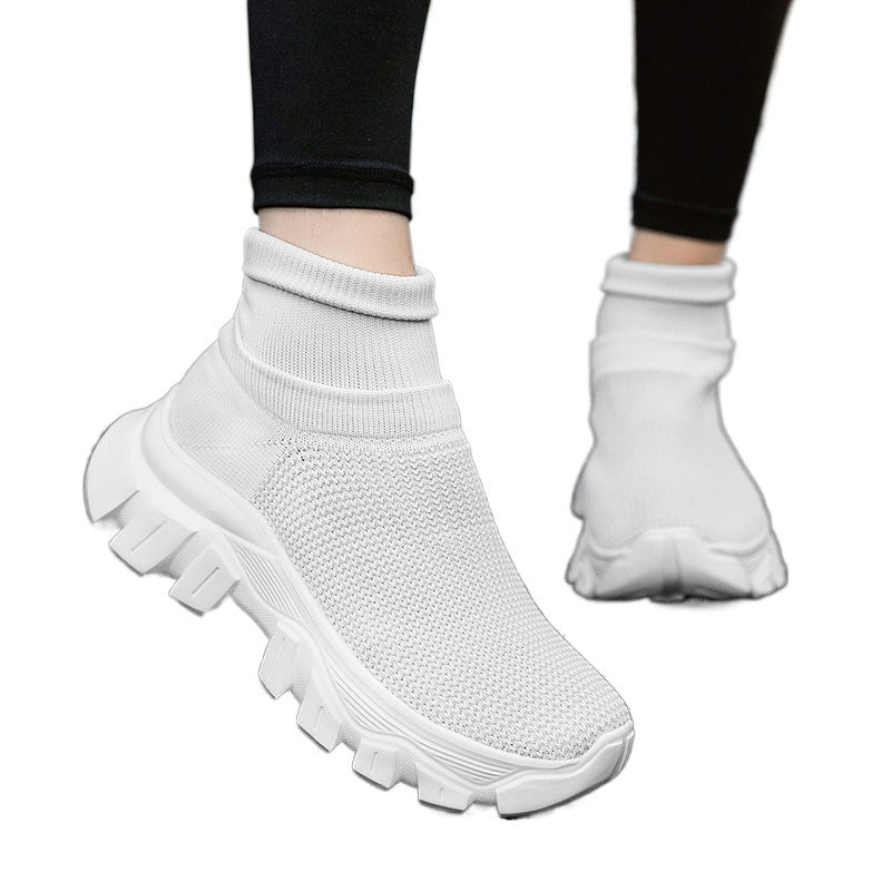 Damen Sneaker Strick Schuhe Bequem Sportlich