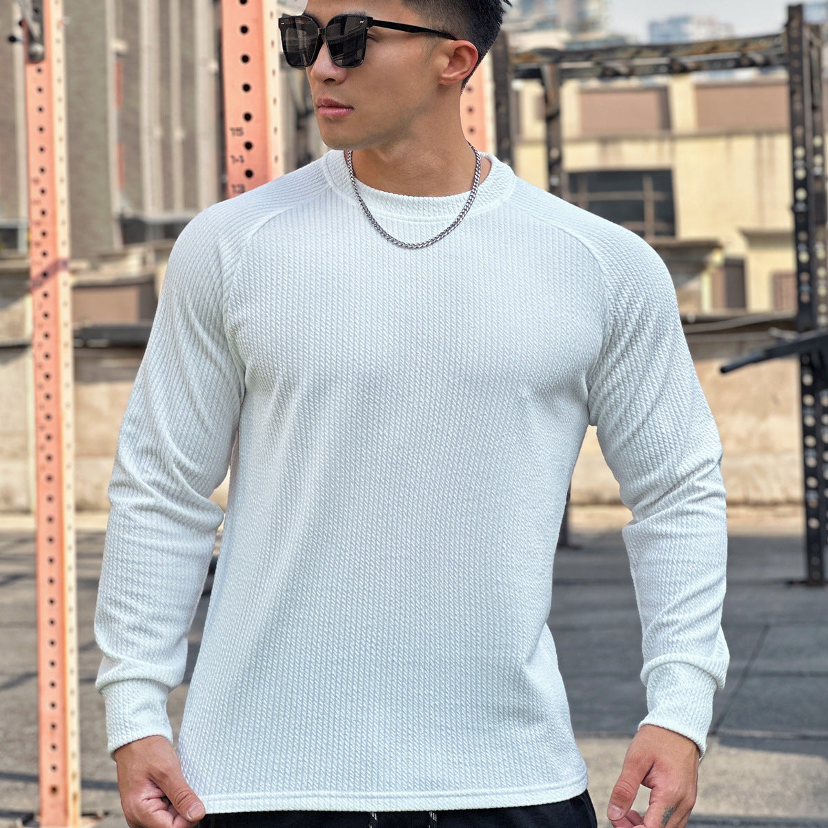 Herren Fitness-Shirt Langarm Atmungsaktiv Sportlich - BerlinGlamour