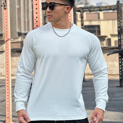Herren Fitness-Shirt Langarm Atmungsaktiv Sportlich - BerlinGlamour