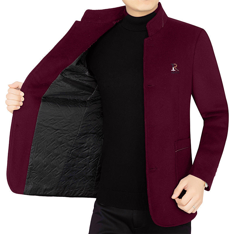 Elegante Herren Winterjacke Schwarz Modern