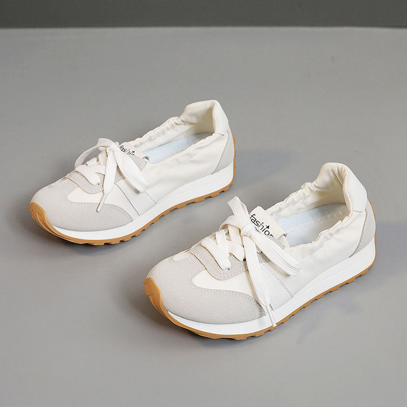 Damen Sneaker Leicht Flexibel Elastisch Weiß