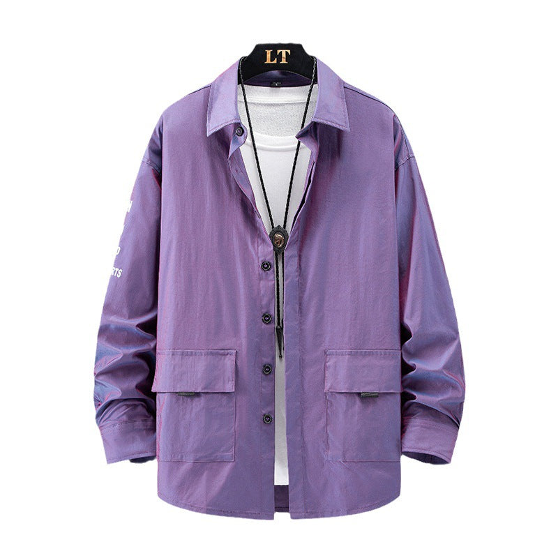 Herren Hemdjacke Lässig mit Taschen Casual Modell