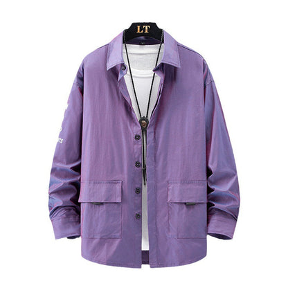 Herren Hemdjacke Lässig mit Taschen Casual Modell
