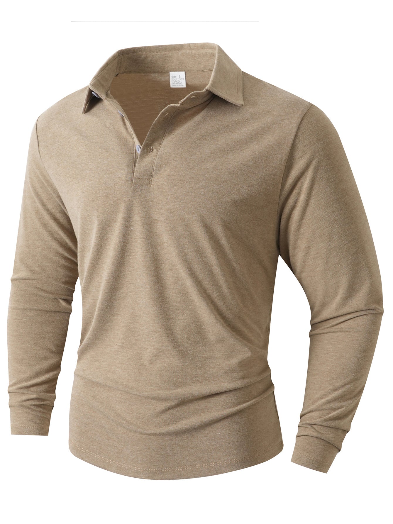 Herren Poloshirt Langarm Modern Slim Fit