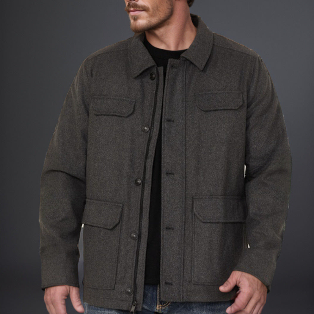 Herren Wolljacke Modern Trendig Winter - BerlinGlamour