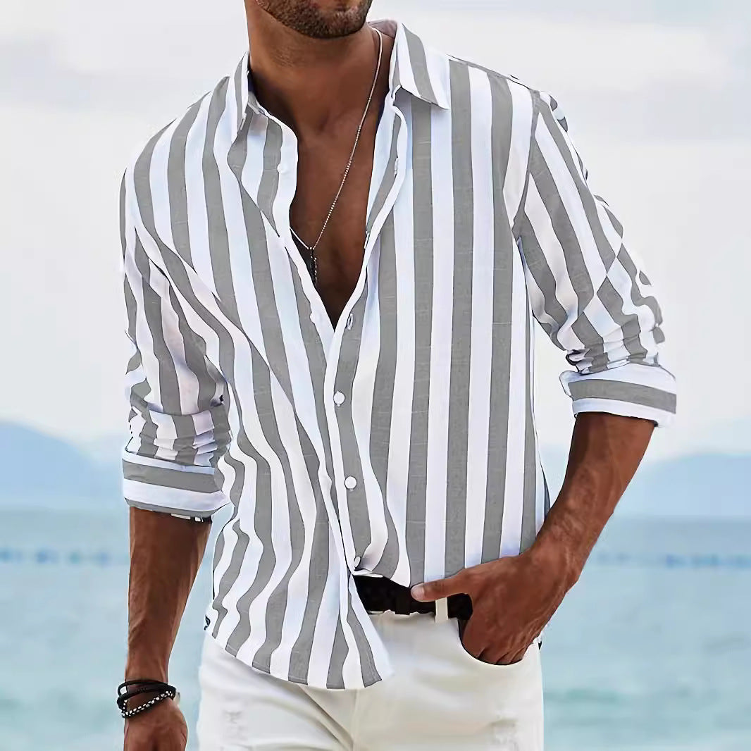 Herren Langarmhemd Elegant Moderne Schnitt - BerlinGlamour