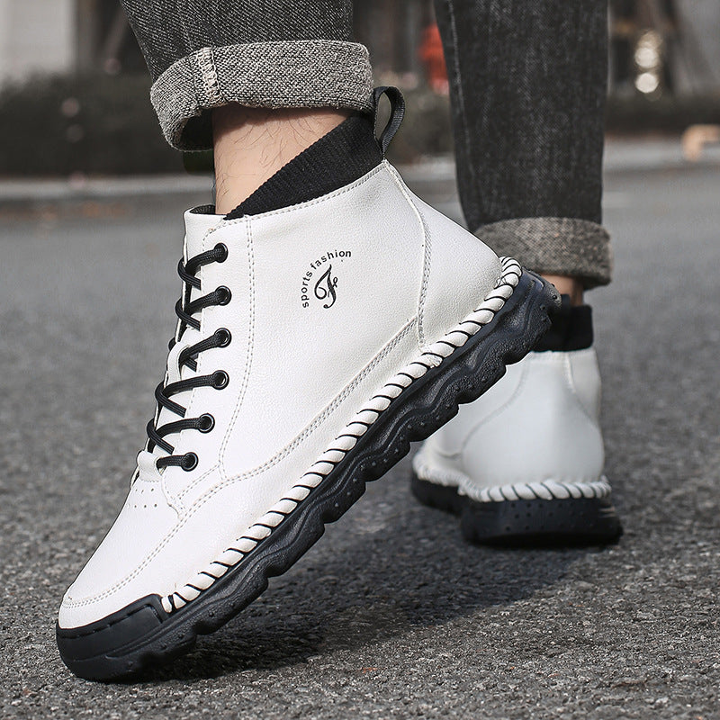Damen Lederstiefeletten Sportlich Heidi Stil