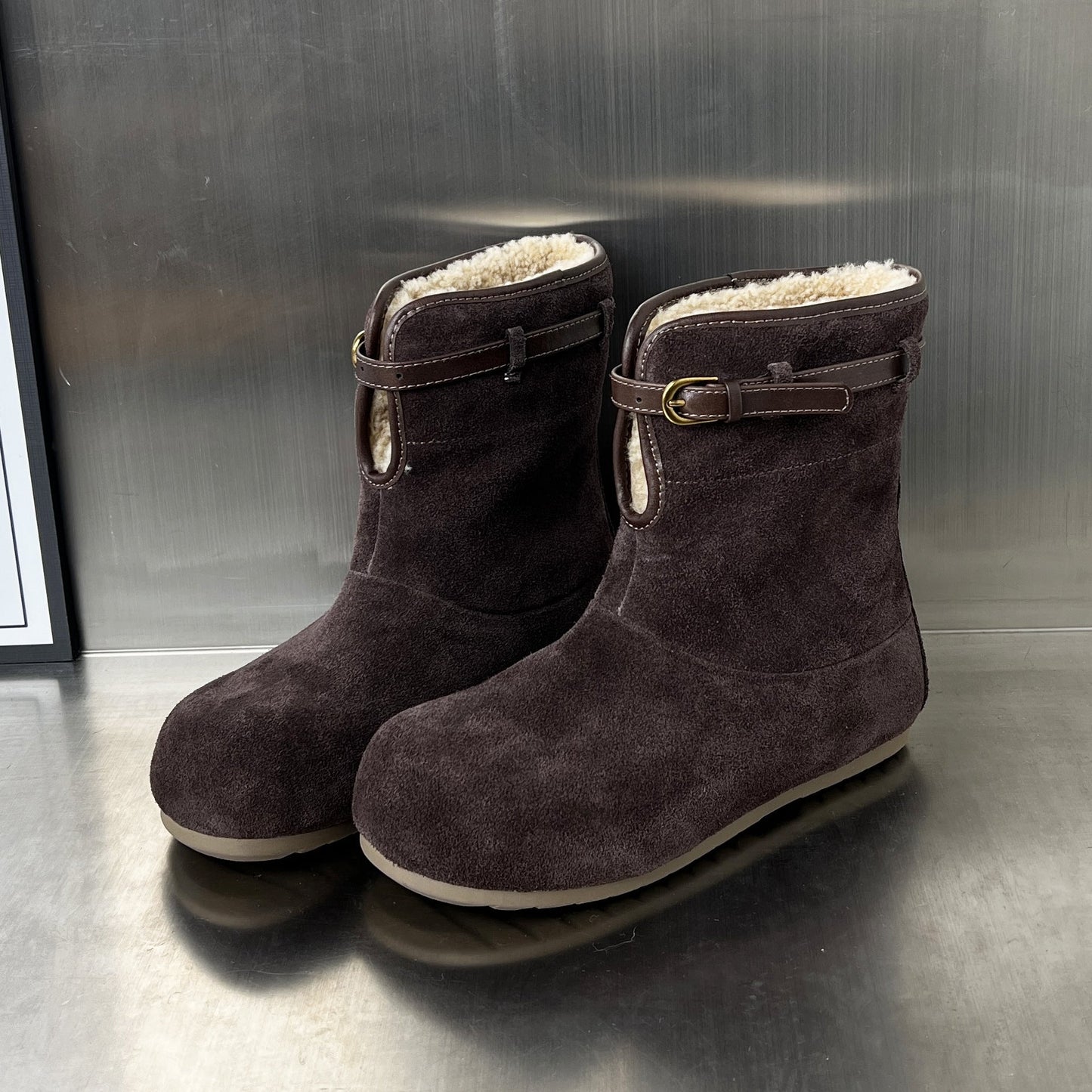 Damen Stiefel Warm Weich Winter modisch