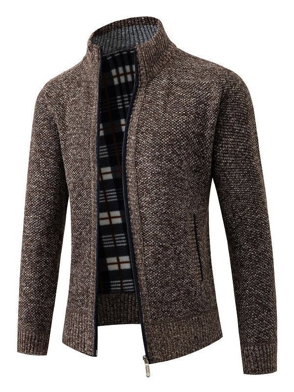 Herren Strickjacke Modern Warm mit Futter
