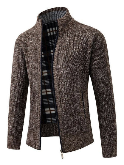 Herren Strickjacke Modern Warm mit Futter
