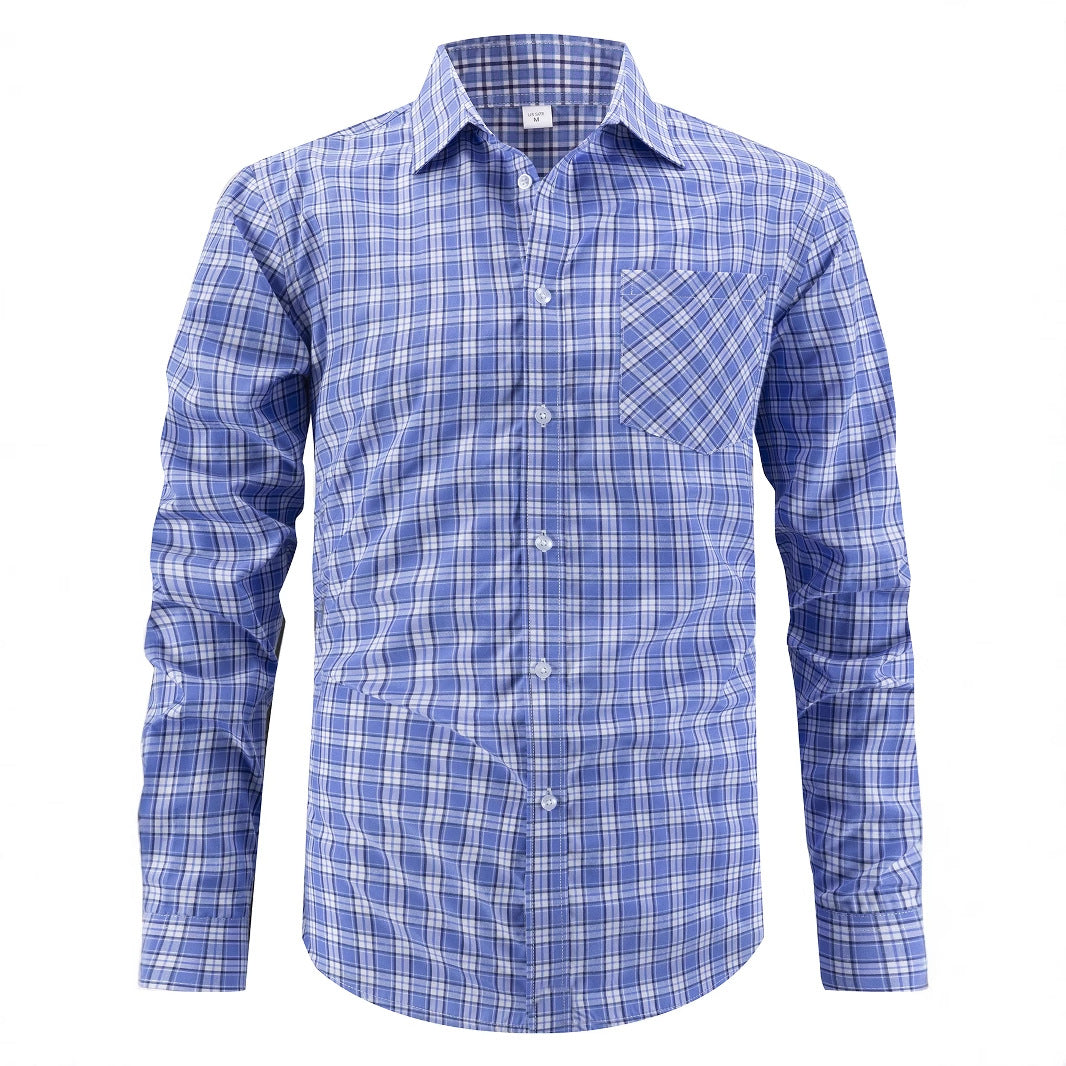 Herren Hemd Kariert Button Down Modern Schwarz Weiss