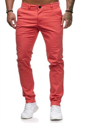 Herren Chinohose Slim Fit Elastisch Modern