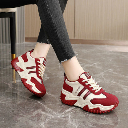 Damen Sneaker Chunky Weite Sohle Bequem Trend