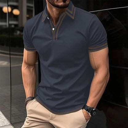Herren Poloshirt Modern mit Stickdetails Trendy
