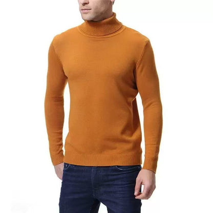 Herren Pullover Rollkragen Feine Baumwolle Eleganter Stil