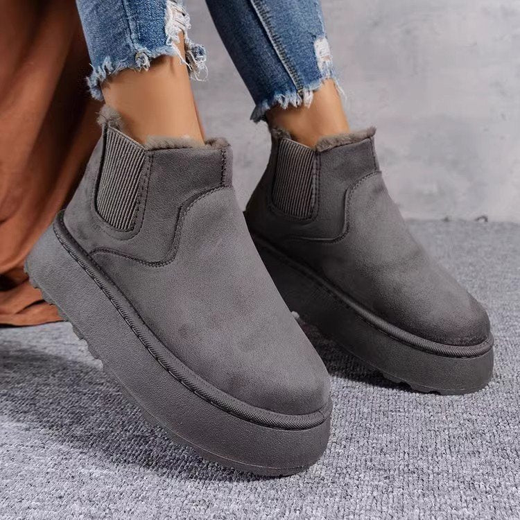 Damen Ankle Boots Warm Kuschelig Rutschfest