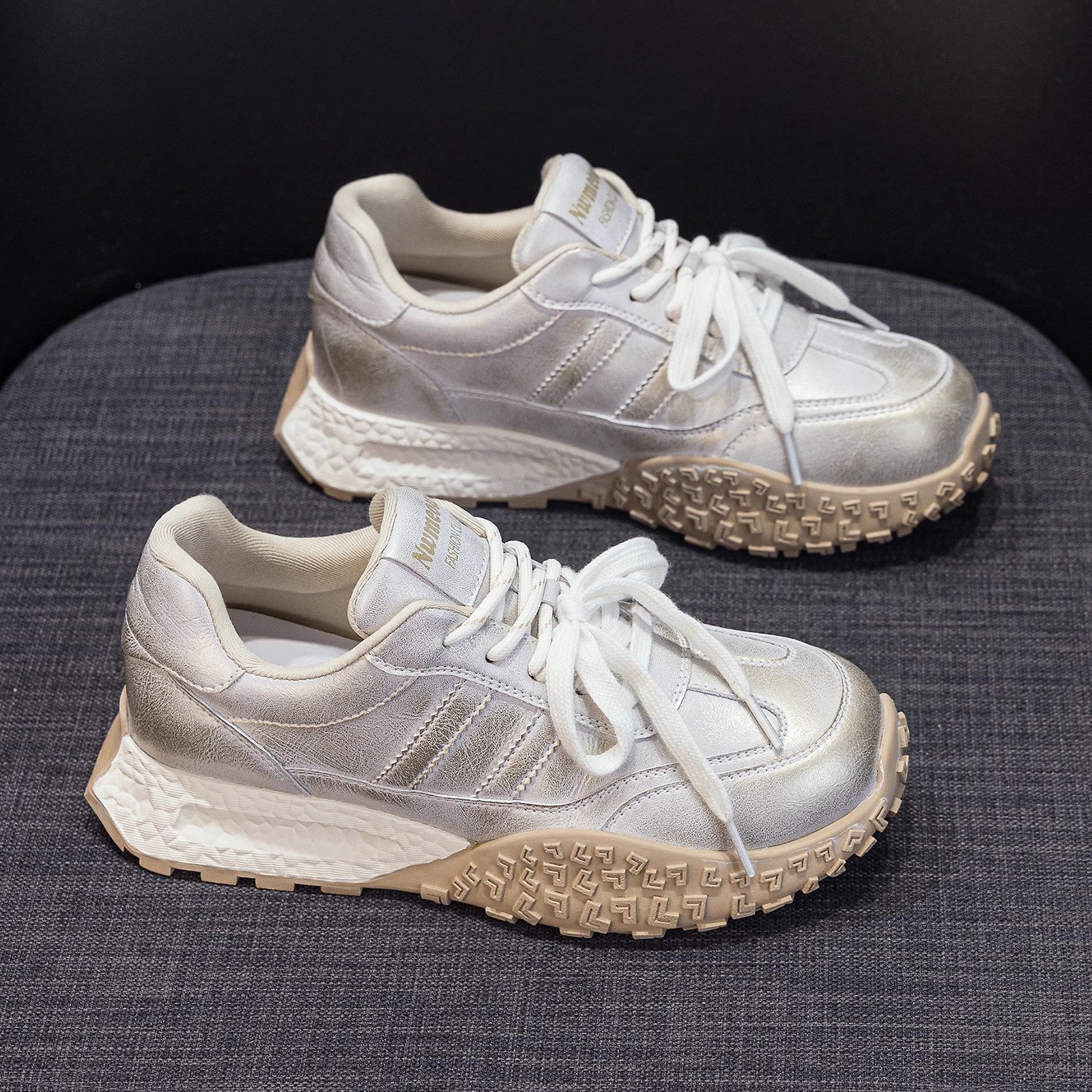 Damen Sneaker Lifestyle Schuhe Sportlich Strukturiert - BerlinGlamour