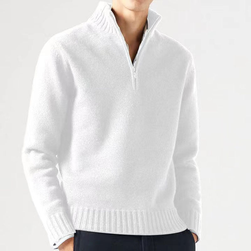 Herren Pullover Modern Hochkragen Reißverschluss