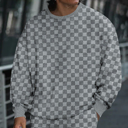 Herren Oversize Pullover Lässig Strukturiert Weite Passform