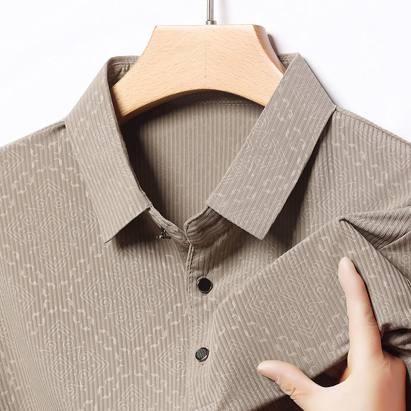Herren Kurzarmhemd Klassisch Elegant Slimfit