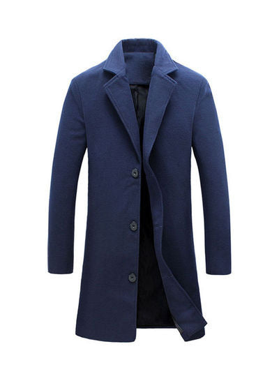 Herren Wollmantel Modern Schnitt Warm Elegant