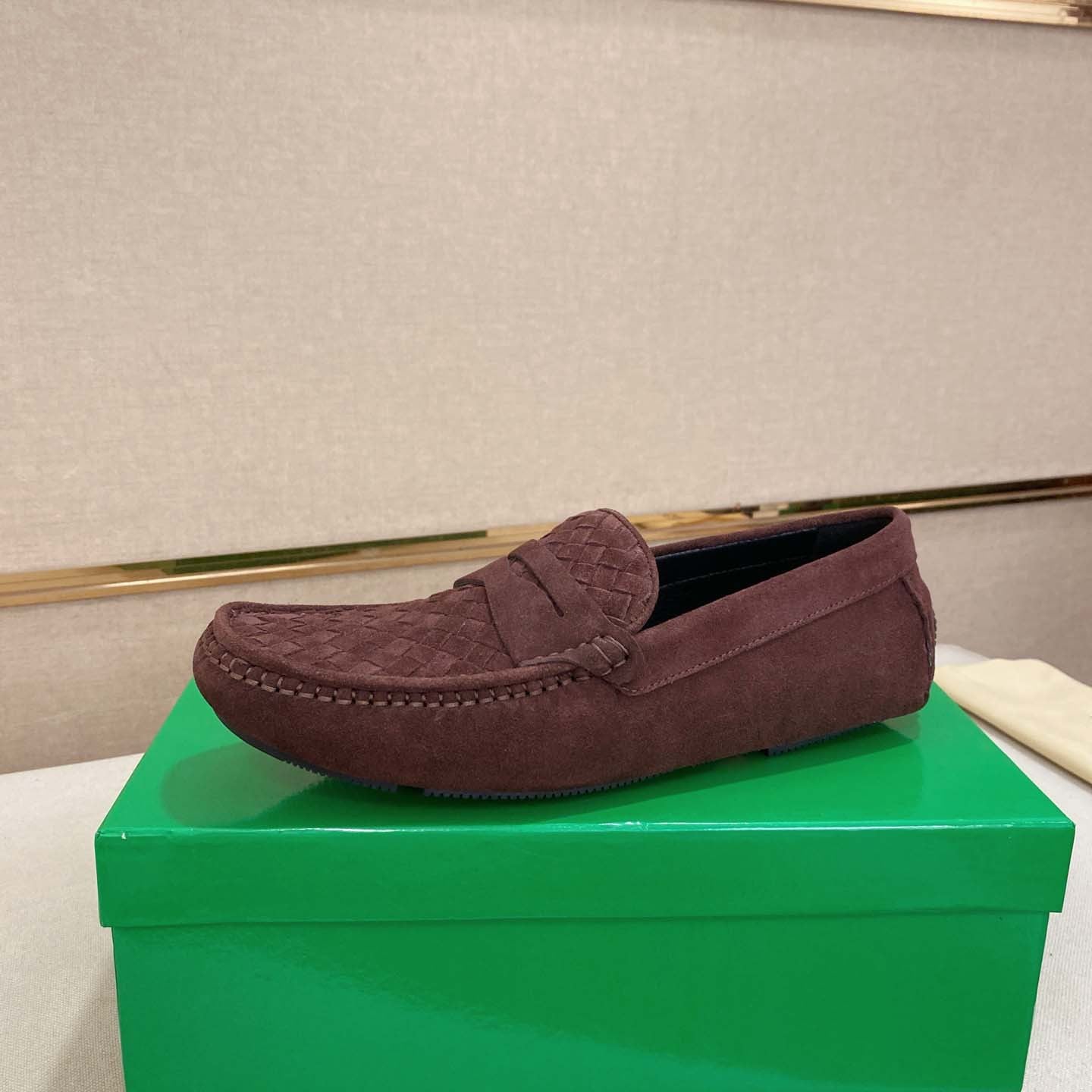 Damen Mokassin Geflochtene Schuhe Bequem Sommer