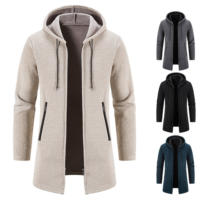 Herren Fleecejacke Kapuze Reißverschluss Taschen Sportlich - BerlinGlamour